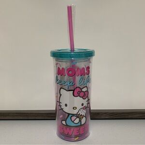 Sanrio Hello Kitty Sweets Carnival Tumbler Cup with Lid and Straw-20 Oz. NWT